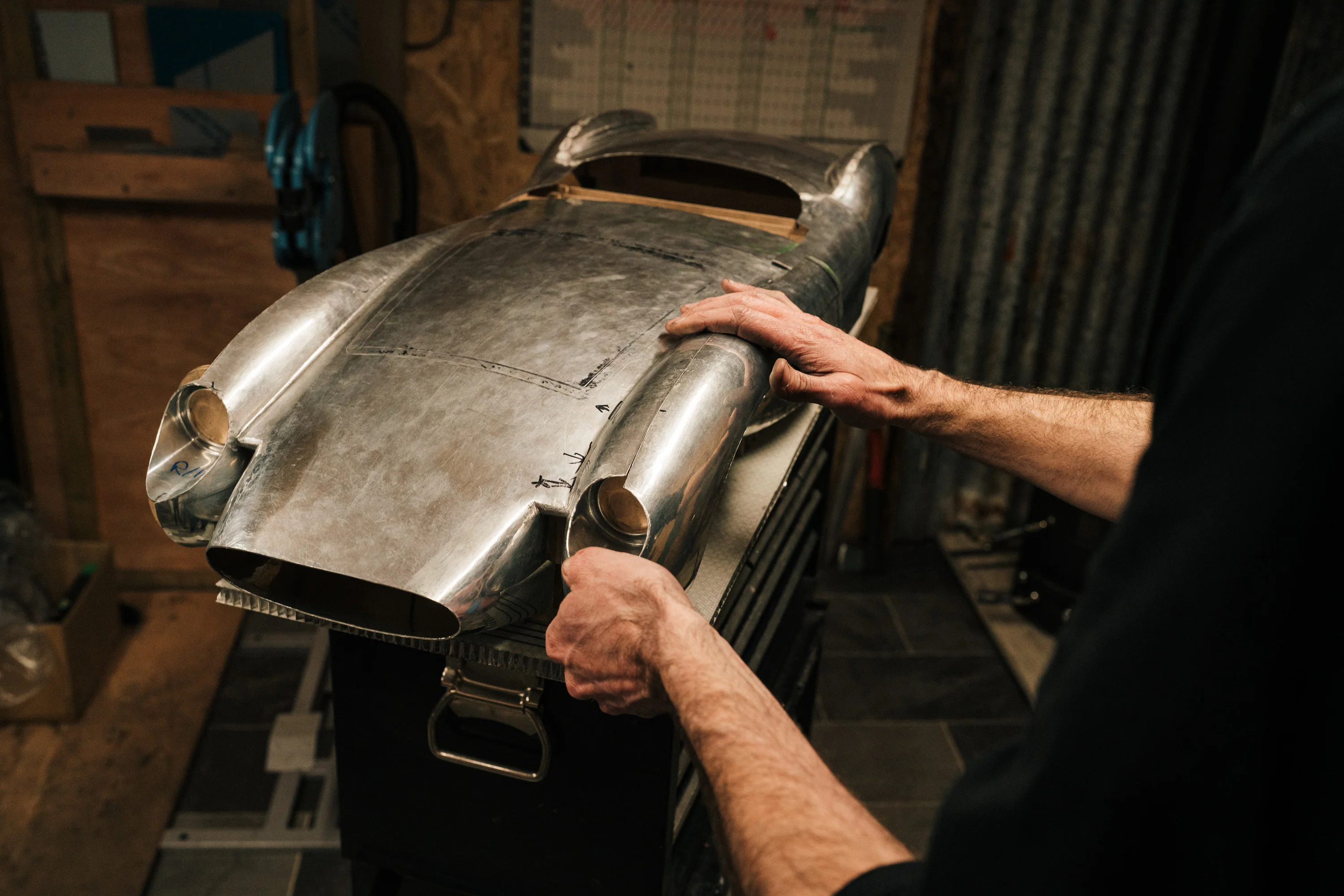 Ferrari 250 TR Aluminium Body Replica - Hammered Finish - Image 30