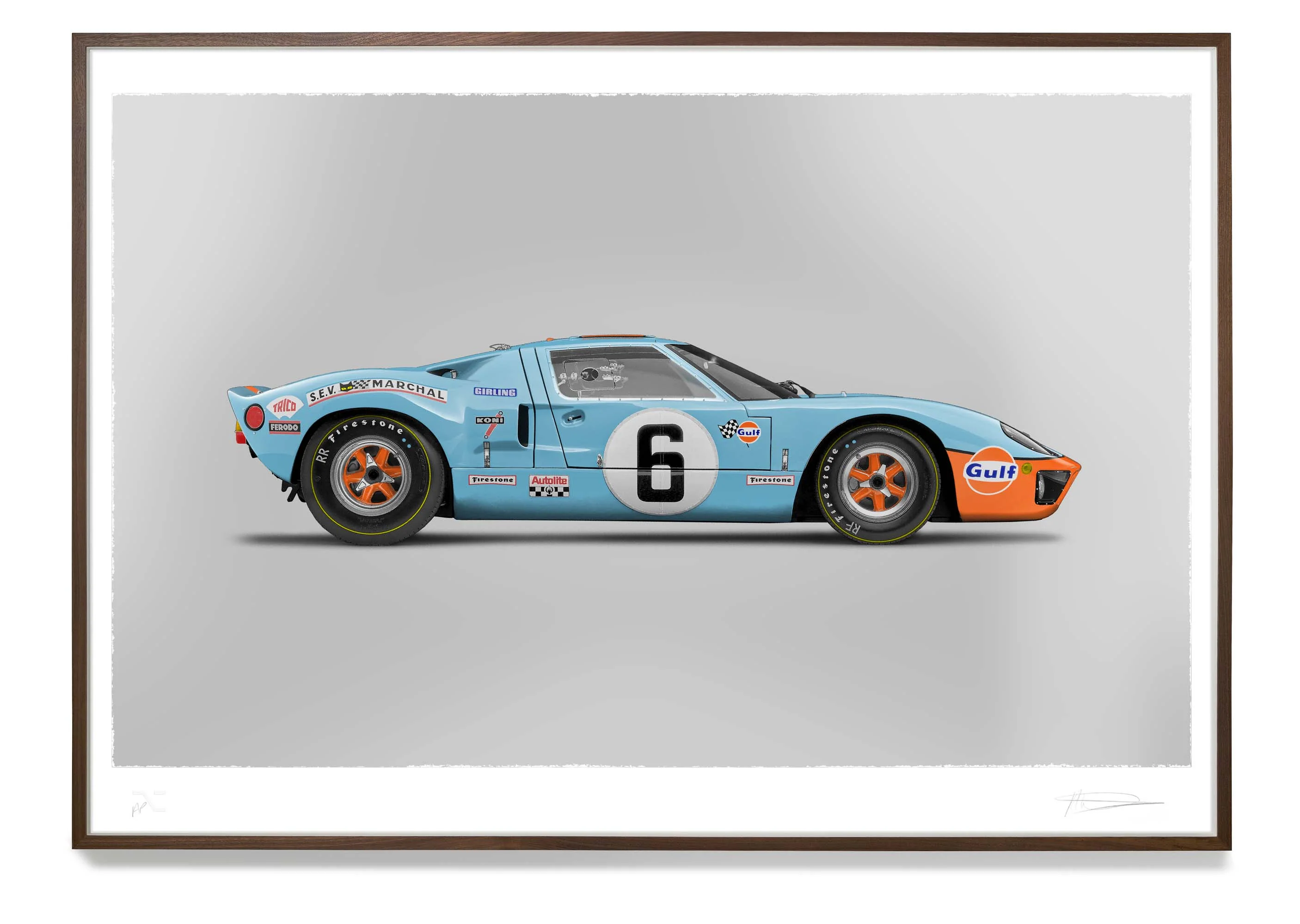 Ford GT40 - Alan Thornton - Art Screen Print - Image 10