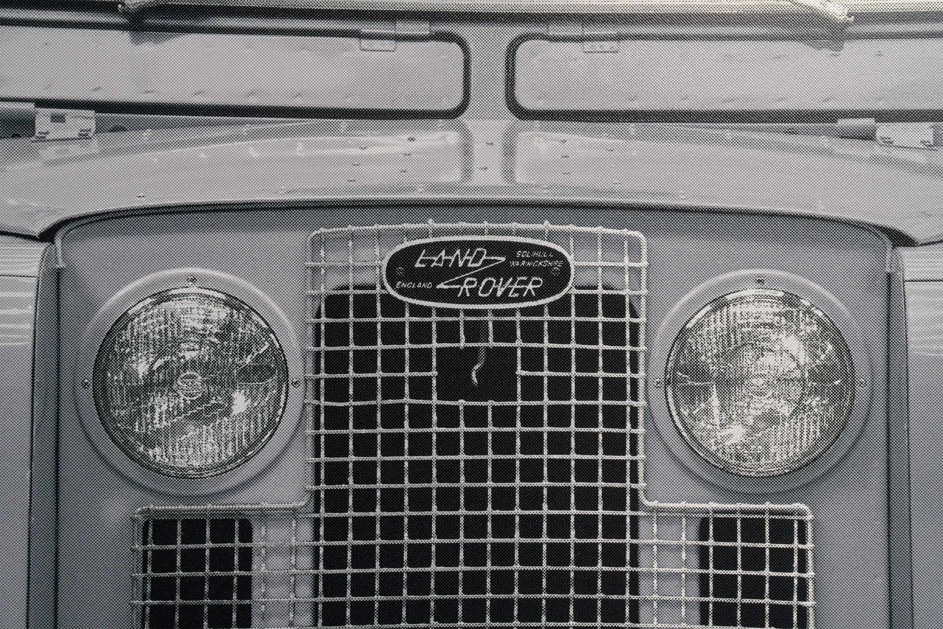 Land Rover Series 2a - 85cm Half Tone Flat Bed Print - Front View - Image 4