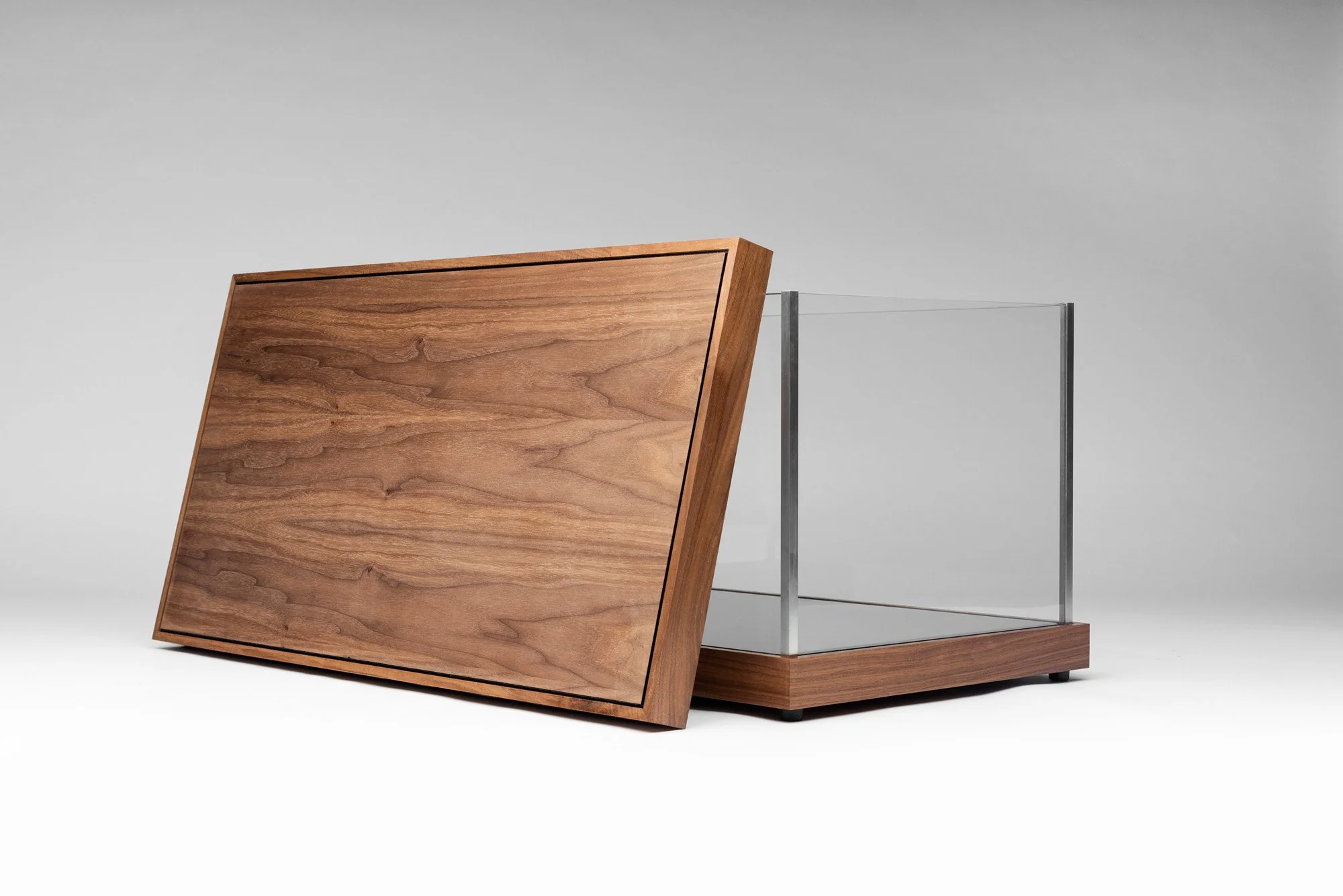 Solid Walnut Illuminated Display Case - Image 7
